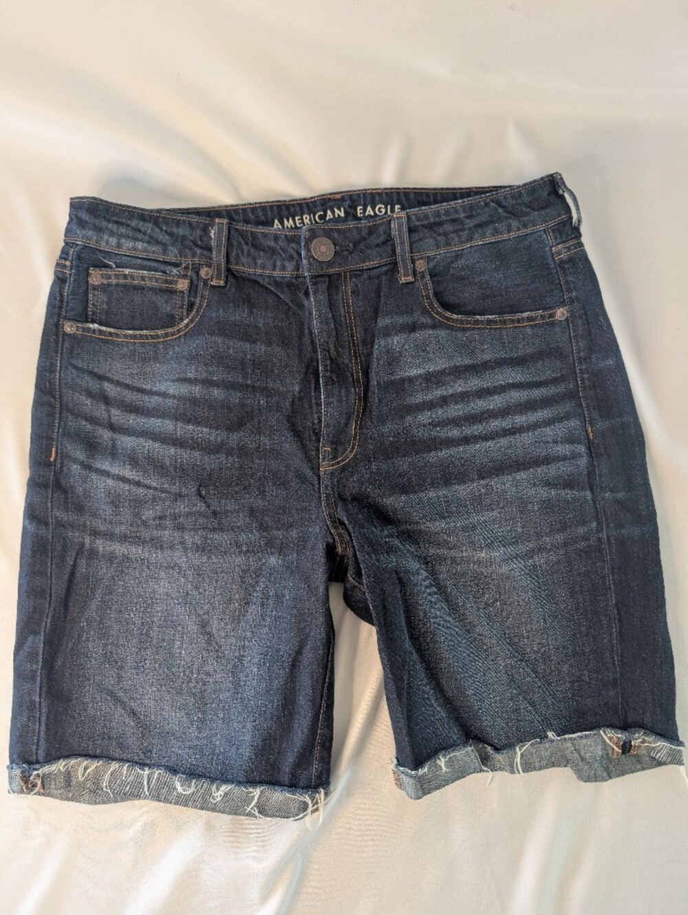 American Eagle Outfitters Women's Dark Blue Denim Shorts